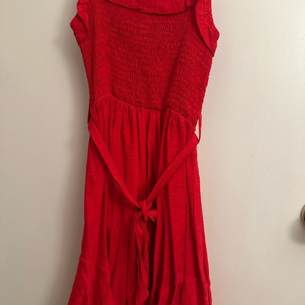 Red Sleeveless Dress
